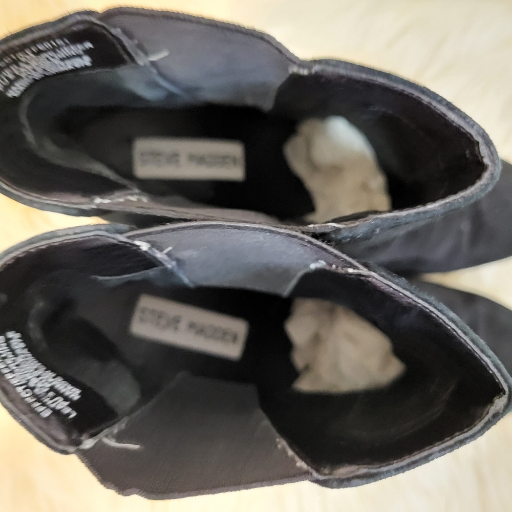 Steve Madden Effect Block Heel Suede Booties - image 8